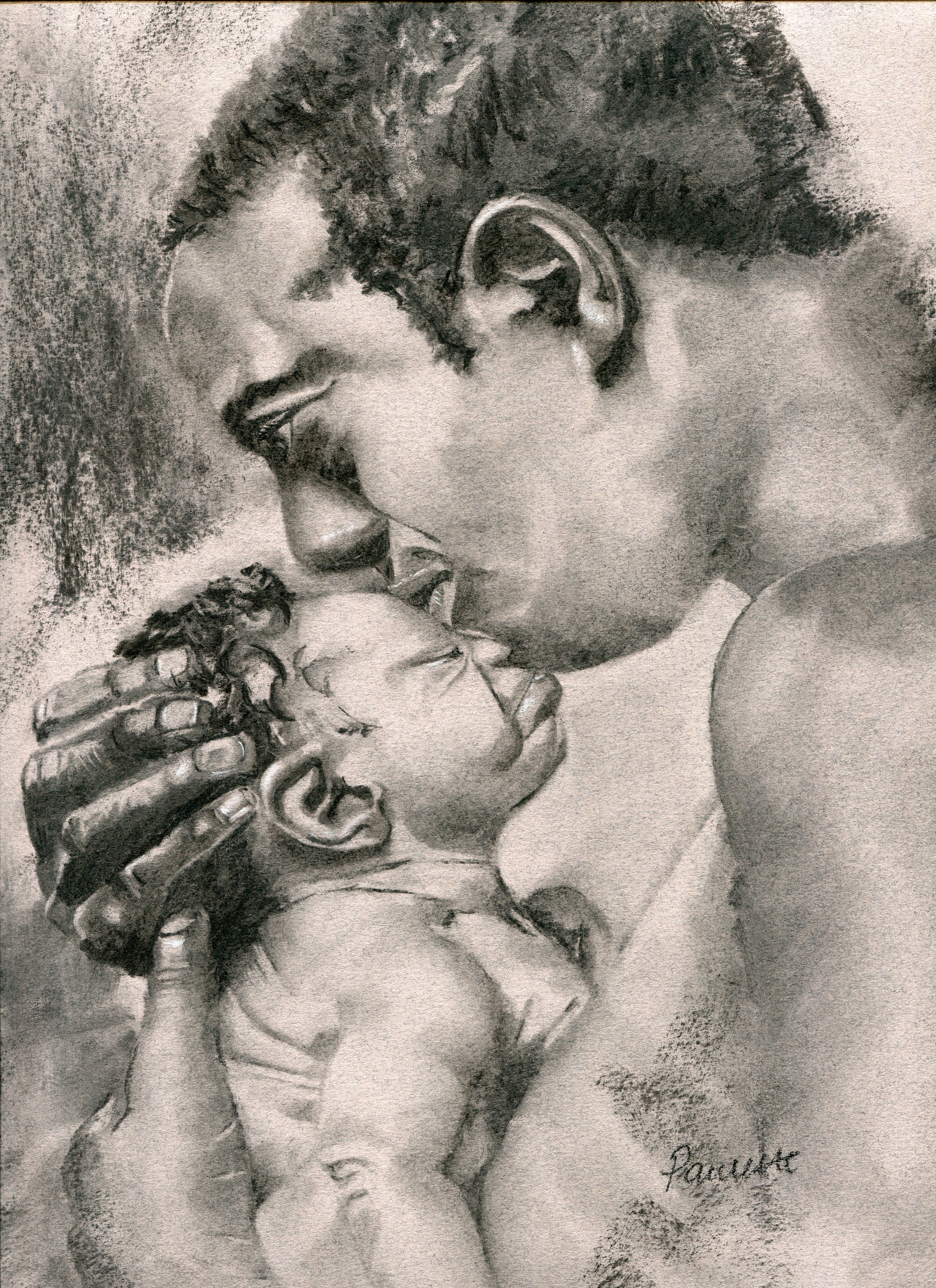 3400x4679 Portrait Baby Drawing Charcoal Drawing