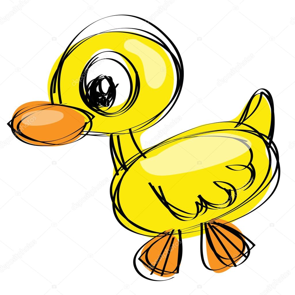 1024x1024 Naif Drawing Baby Duck Stock Vector Thodoristibilis