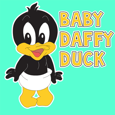 400x400 How To Draw Baby Daffy Duck From Tinytoons Adventures With Easy