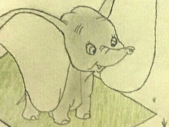 570x428 Always My Baby Disney's Baby Dumbo Drawing By Simpledesignforyou