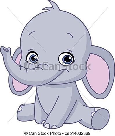 396x470 Baby Elephant Clip Art Vector