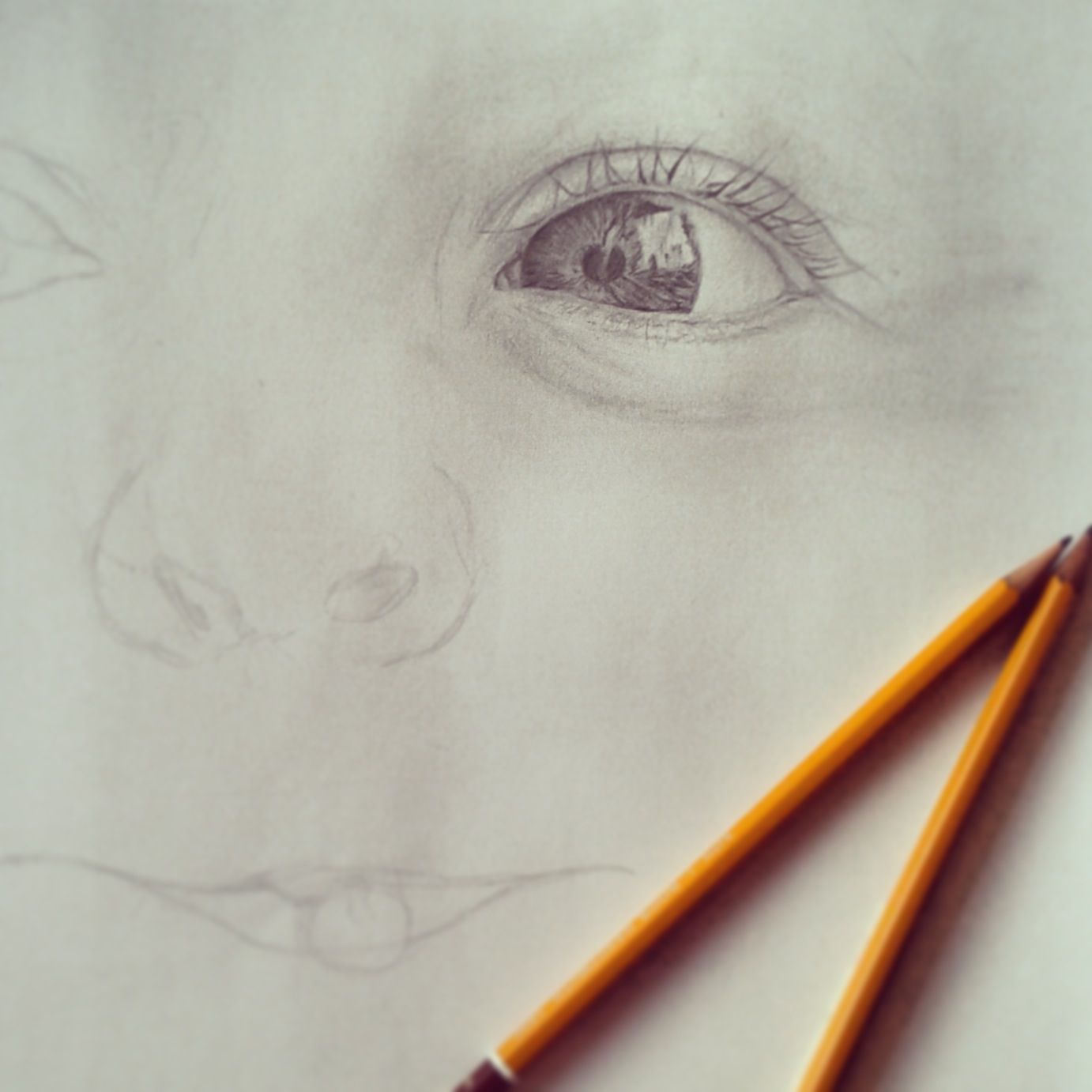 1382x1382 Drawing A Baby ) Eye Is Finished.