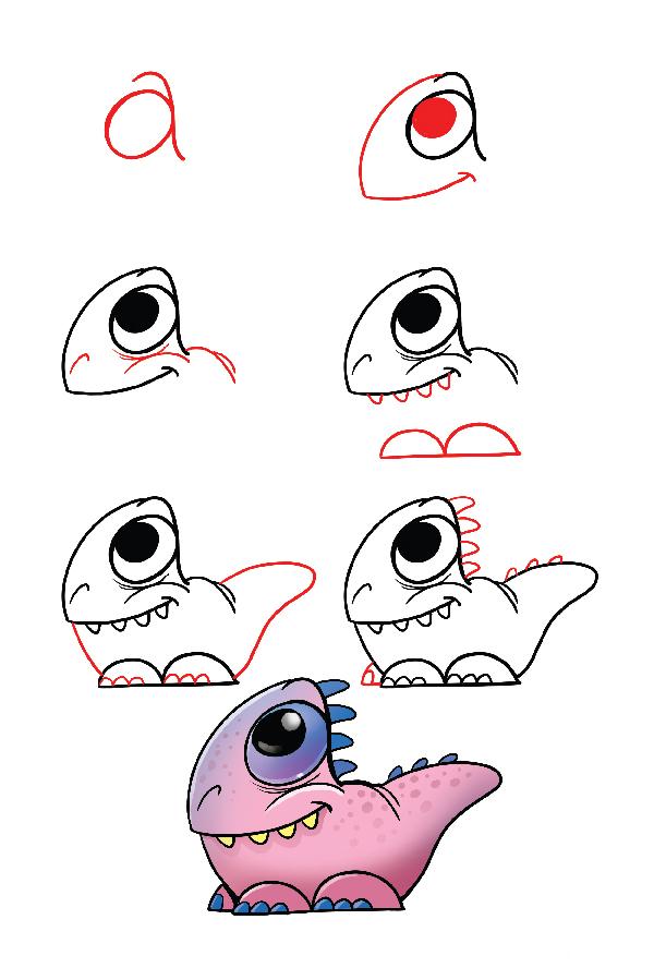 600x888 Drawing Baby Monsters Using Lowercase Letters Shop Harptoons