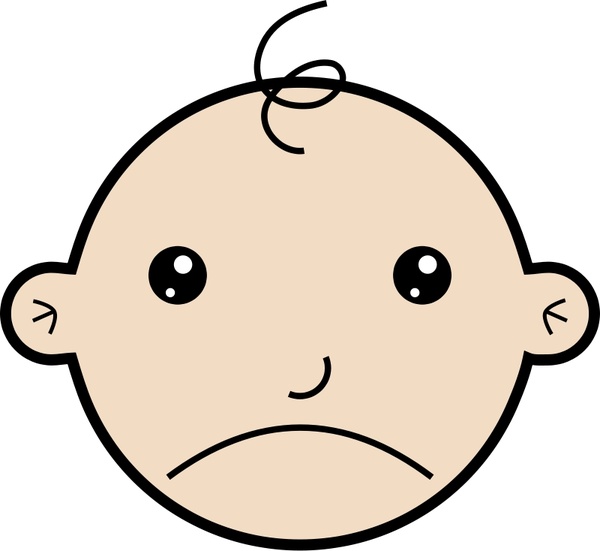 600x551 Sad Baby Free Vector In Open Office Drawing Svg ( Svg ) Vector