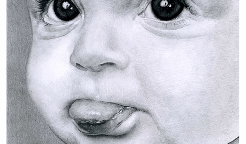 1024x600 Pencil Drawing Of A Baby Pencil Drawing Baby Faces Pencil Drawings