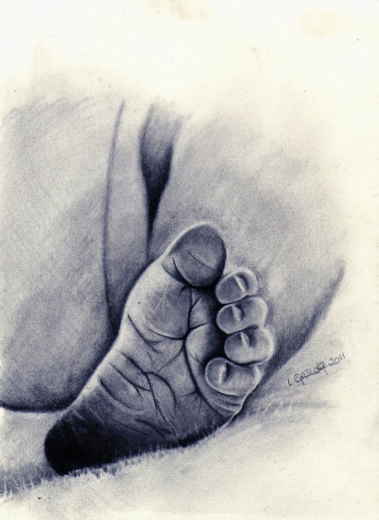 764x1046 Baby Foot By Amaranthineart