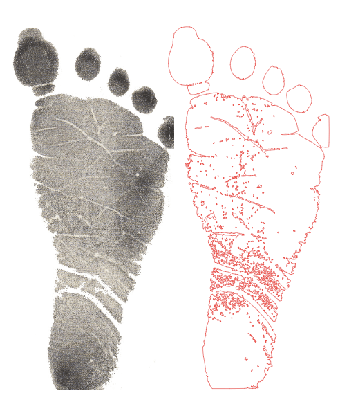 505x594 How To Trace Amp Cut Baby's Footprint With Silhouette Cameo