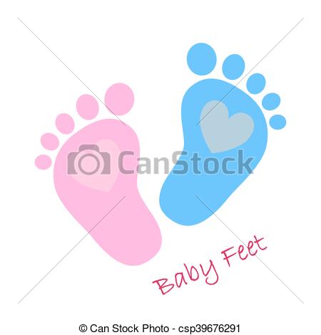 450x470 Simple Baby Footprints