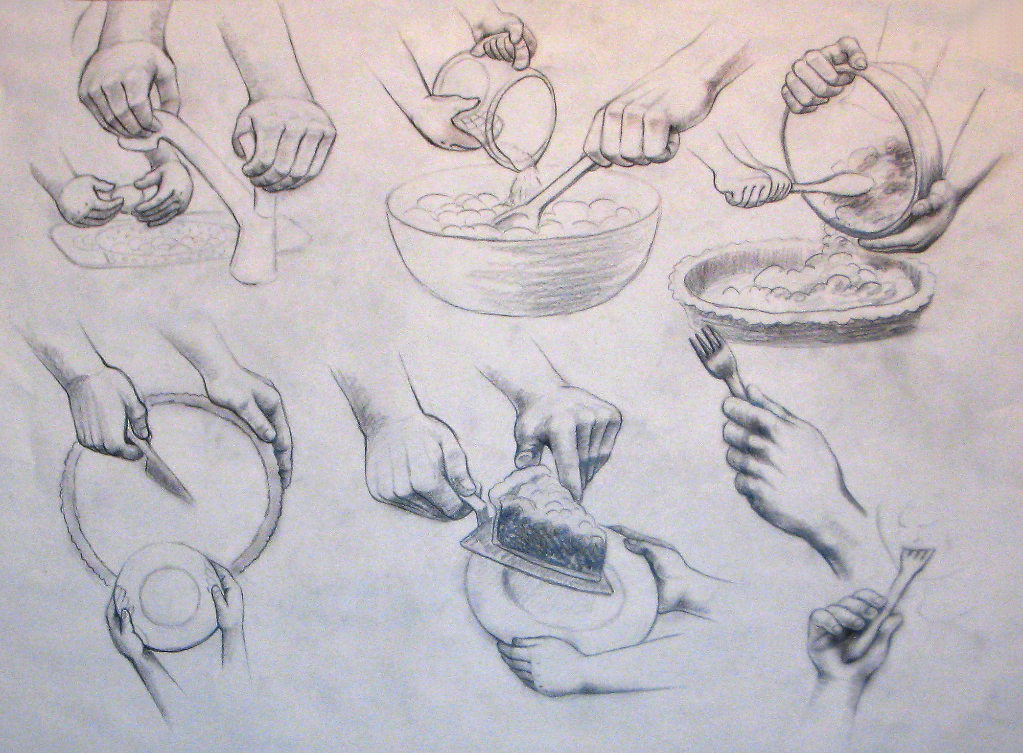 2090x1539 Baby Hand Pencil Draw Pictures Custom Charcoal Drawing From Your