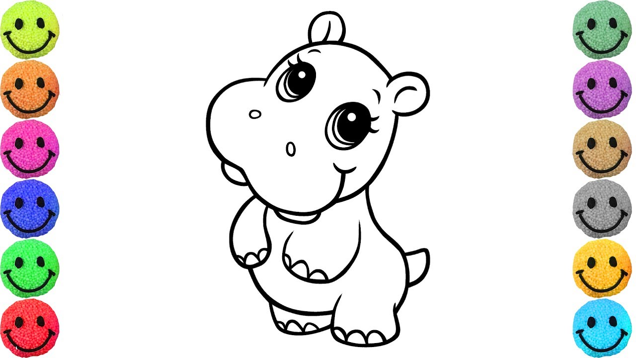 Baby Hippo Drawing at GetDrawings | Free download