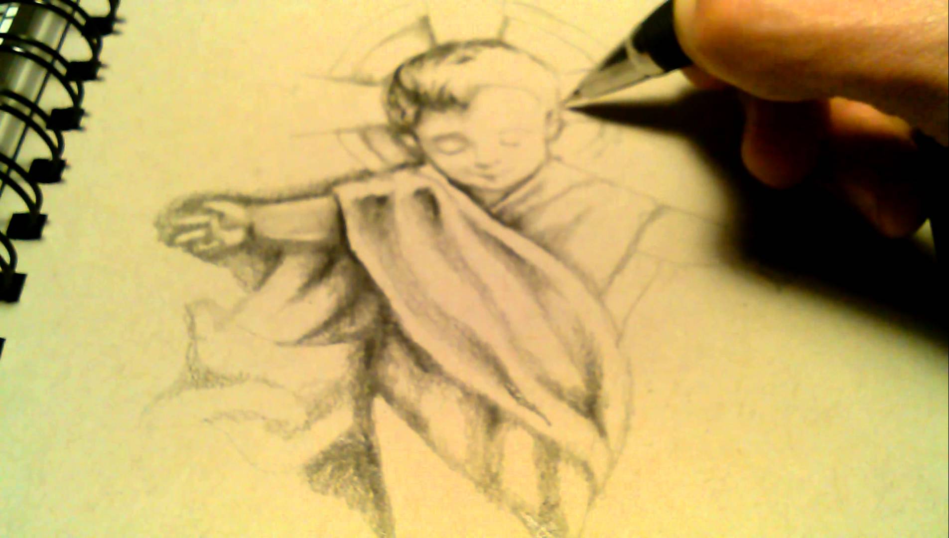 1905x1080 Drawing Baby Jesus
