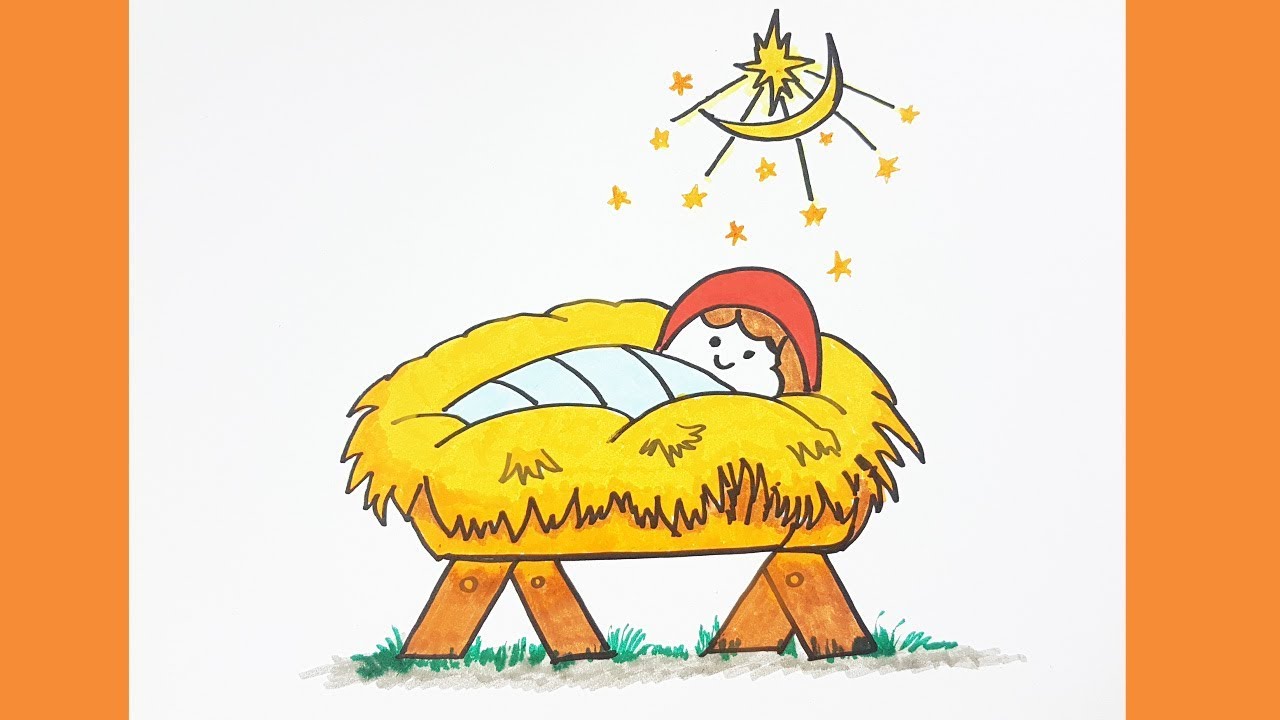 1280x720 How To Draw Baby Jesus Easy Amp Color For Kids