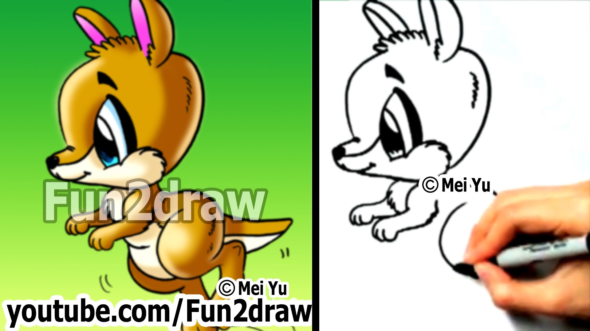 1920x1080 How To Draw Cute Cartoon Animals