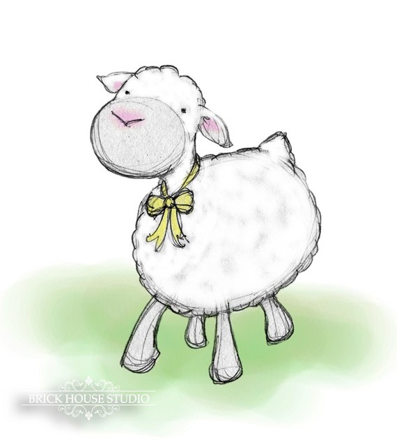 570x637 Easter Wall Art Springtime Lamb 8x10 By Brickhousestudio On Etsy