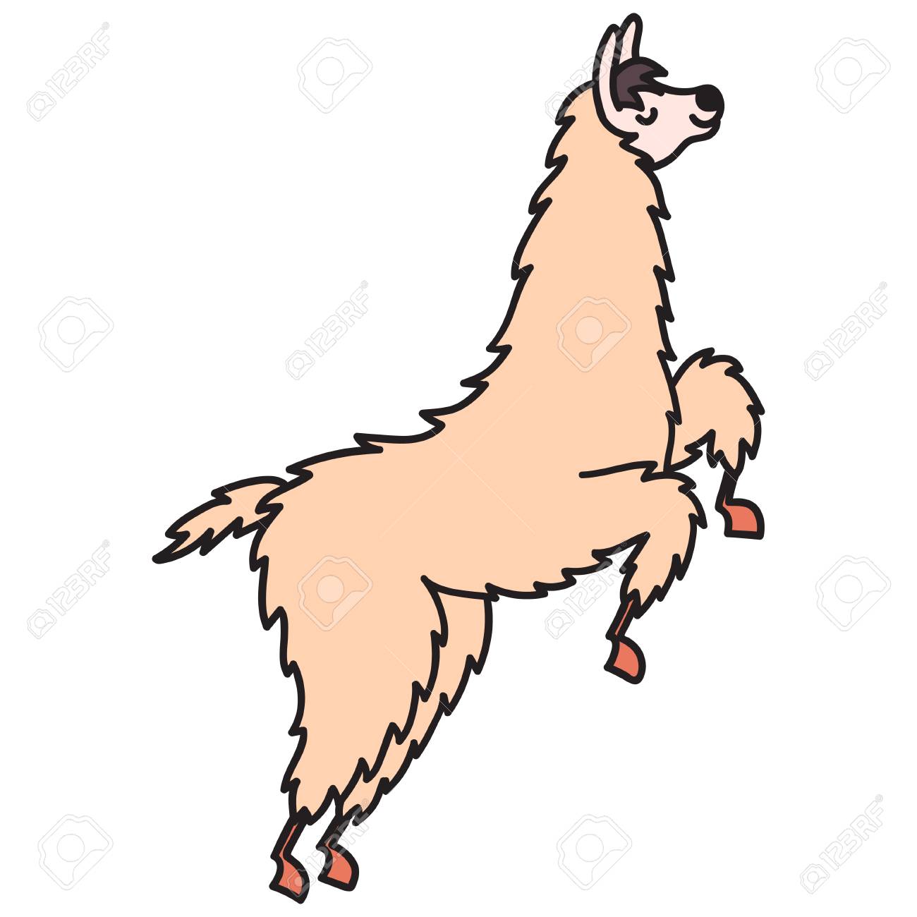 1300x1300 Illustration Of Cute Character South America Lama. Isolated