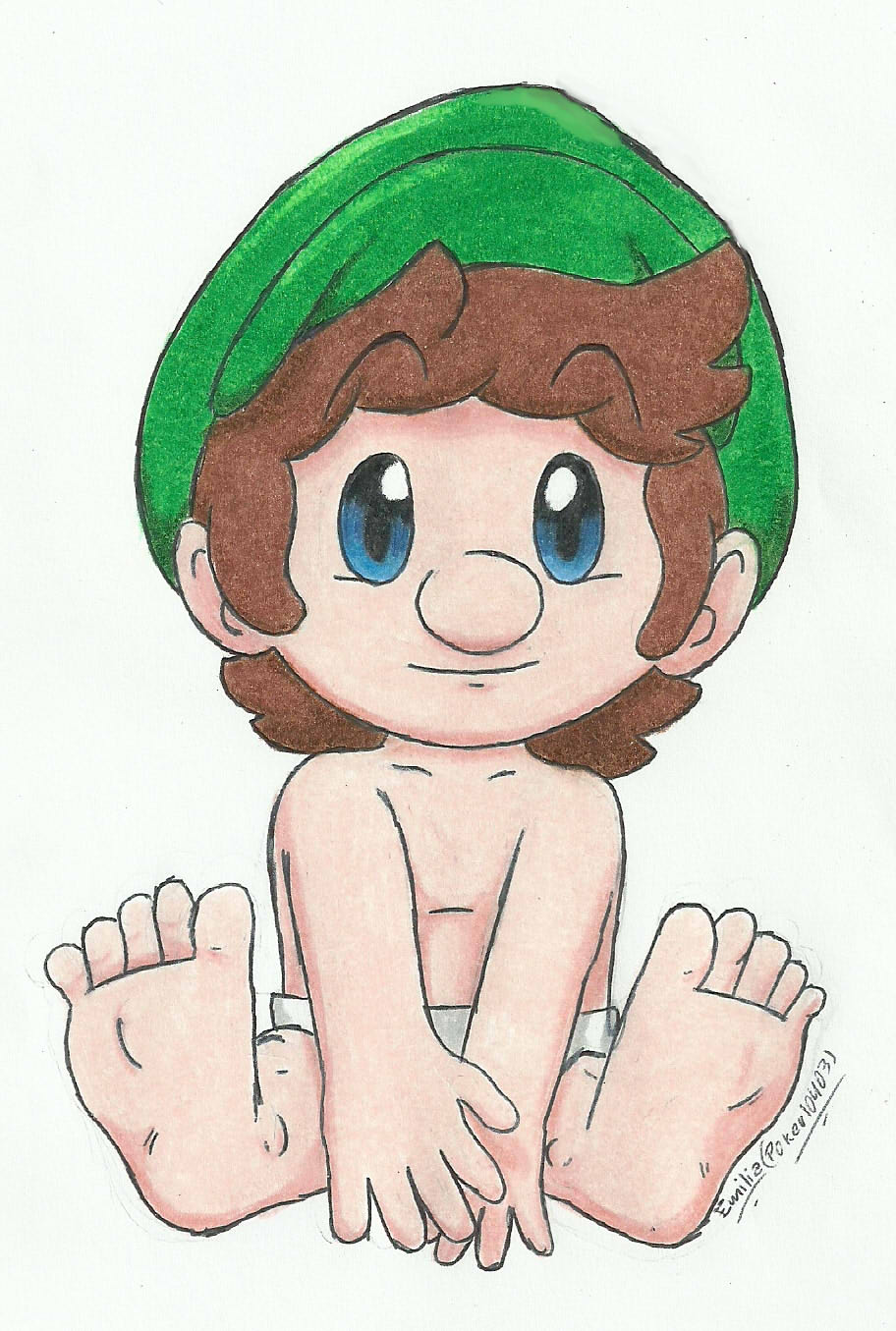 912x1355 Baby Luigi By Poker10403