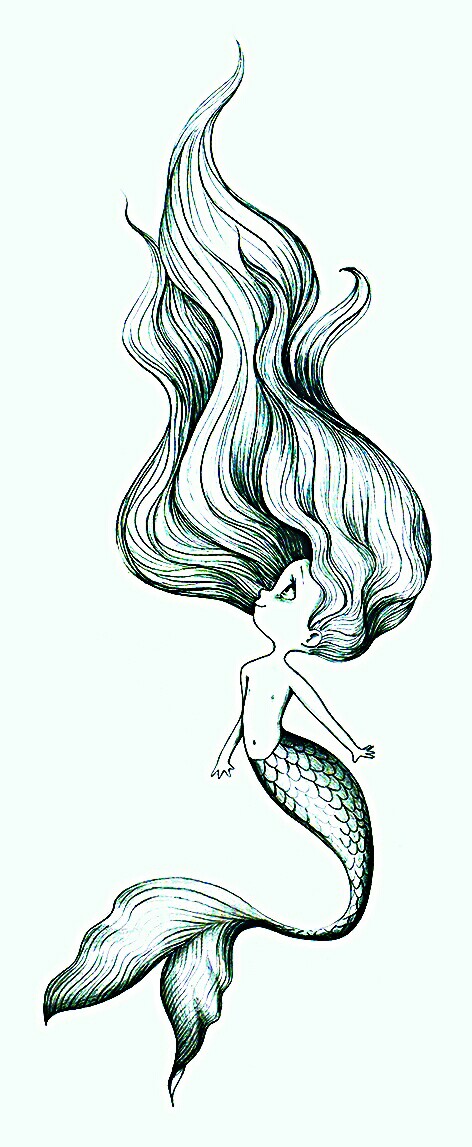 472x1147 Sereinha 02 Artes Mermaid, Drawings