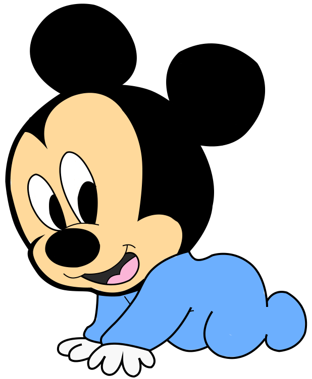 618x752 Mickey Mouse As A Baby Baby Mickey Drawing By Trdaz Walking