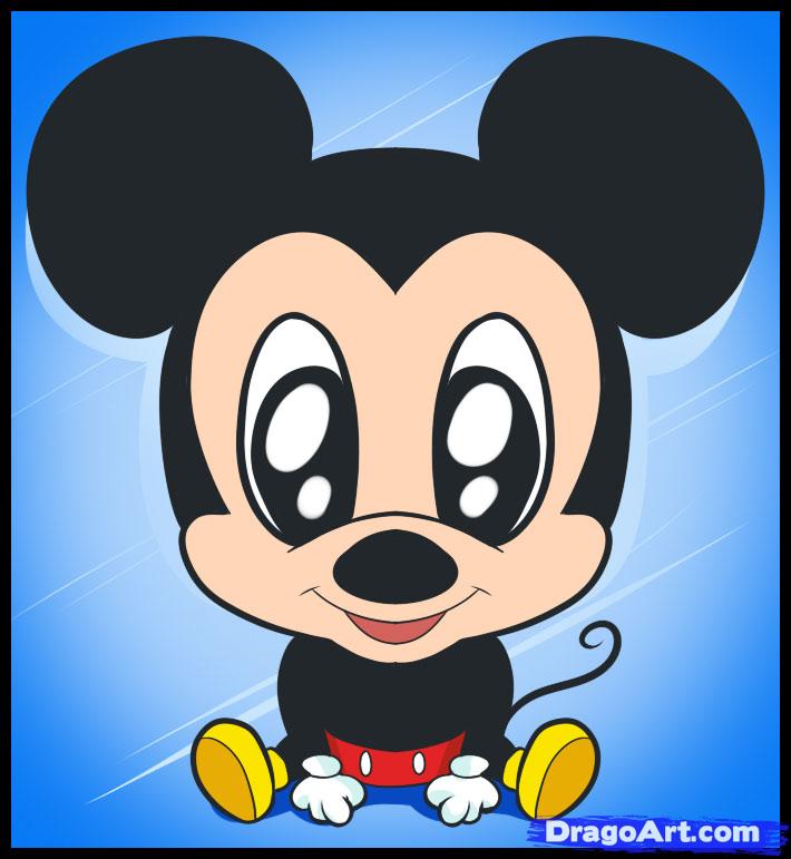 710x771 How To Draw Chibi Mickey Drawing Anime Style