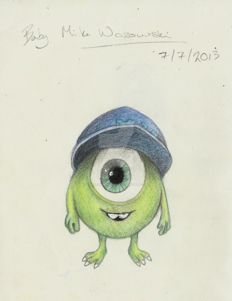 785x1017 Baby Mike Wazowski Drawing By Thefervidsubmissive