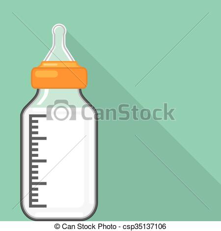 450x470 Baby Bottle With Milk Vector Vector Clipart
