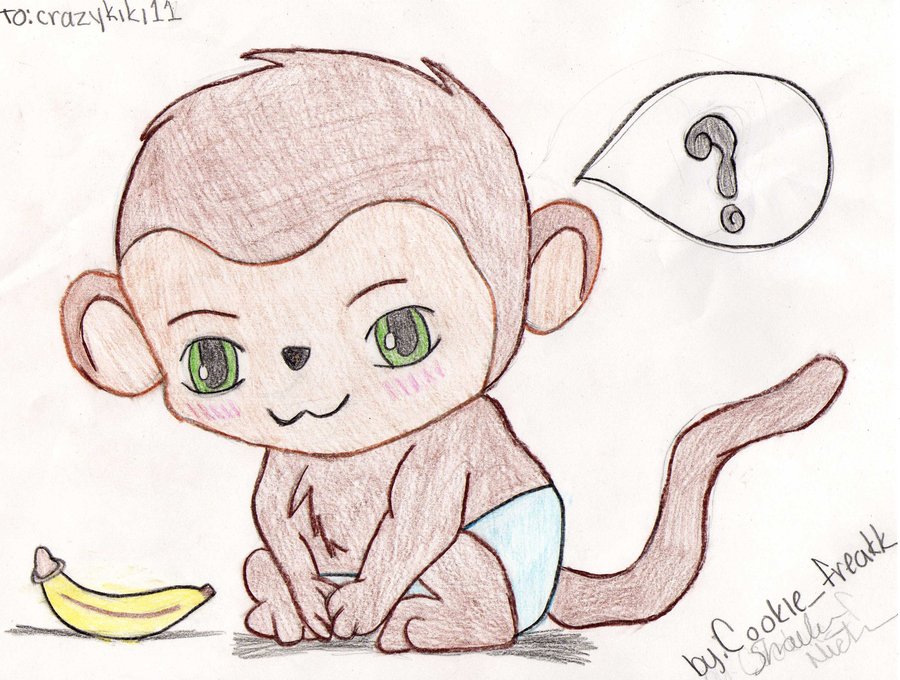 900x680 Chibi Baby Monkey Request By Shae249