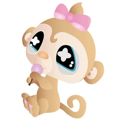 384x384 Cute Monkey Illustrations