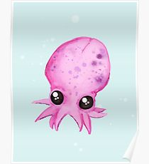 210x230 Baby Octopus Drawing Posters Redbubble