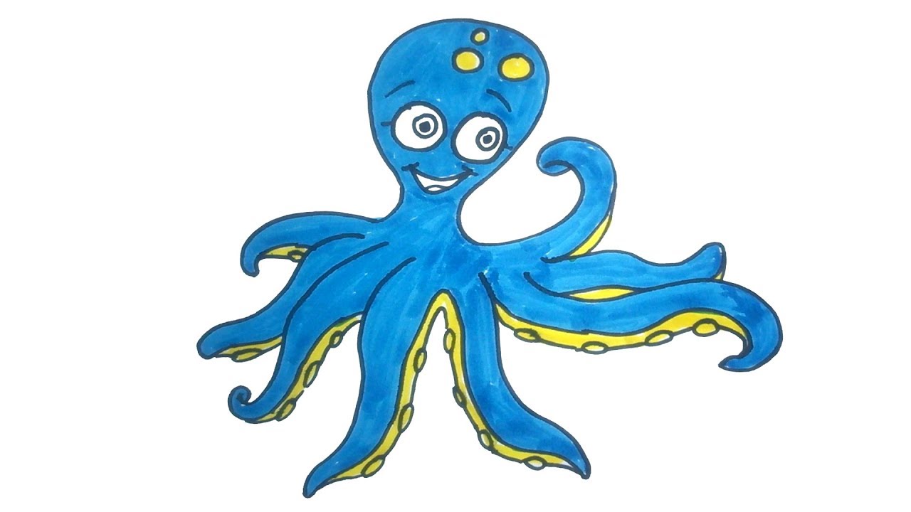 1280x720 Octopus Drawing How To Draw A Baby Octopus Easy Step By Step