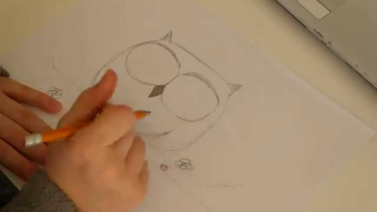 1280x720 How To Draw A Cute Baby Owl.