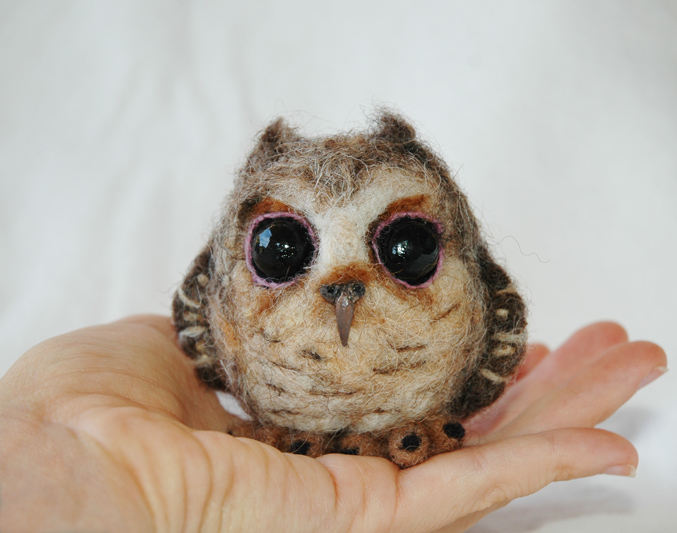 677x533 Needle Felted Baby Owl By Amber Rose Creations