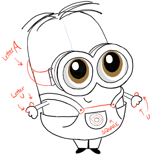 500x516 How To Draw Chibi Baby Minions With Easy Step By Step Drawing