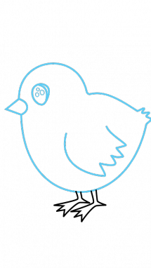 215x382 How To Draw A Baby Chicken Chick, Easy Step By Step Drawing Tutorial