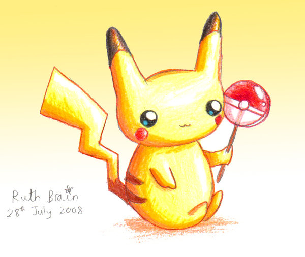 600x506 Baby Pikachu With Lollipop By Princess Peachie