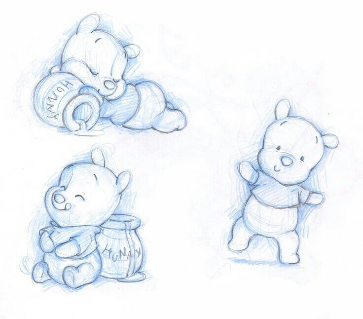 736x646 Baby Pooh Art Disney Concept Art, Drawing Ideas