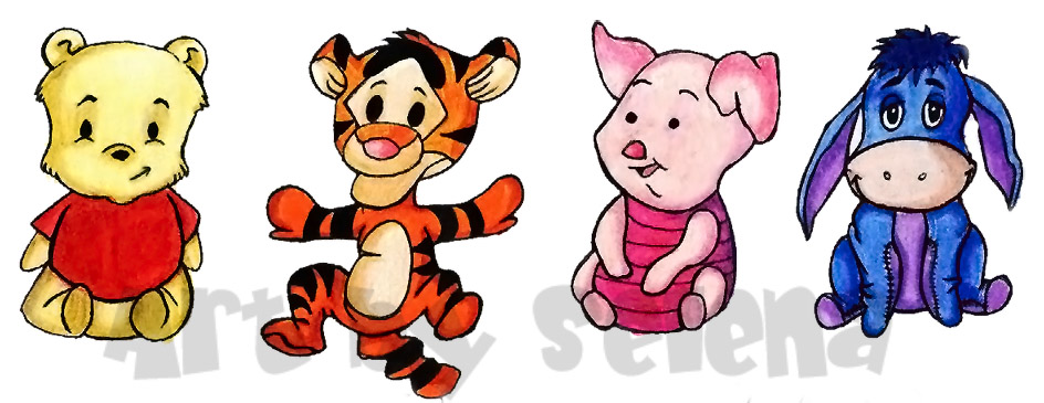 944x365 Winnie The Pooh Babies By Susaleena
