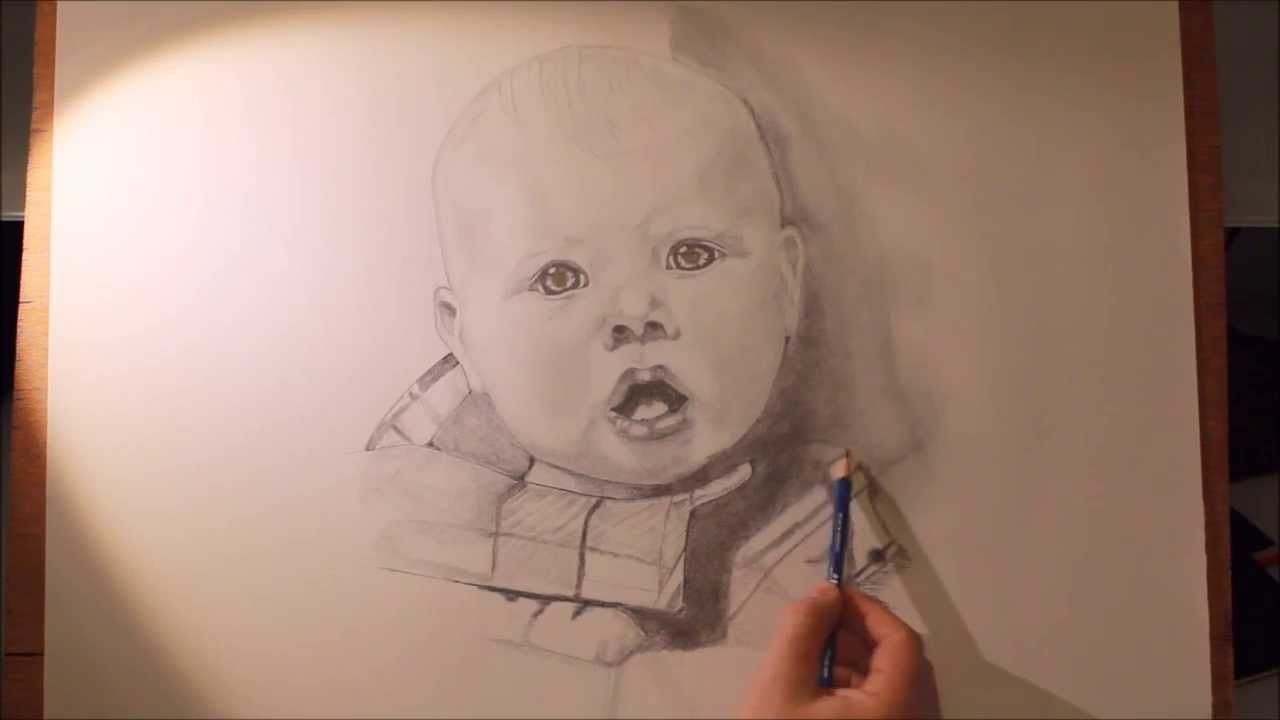 1280x720 Baby Portrait Drawing