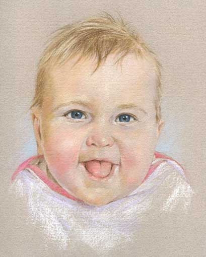 409x510 Baby Pencil Portrait Drawing