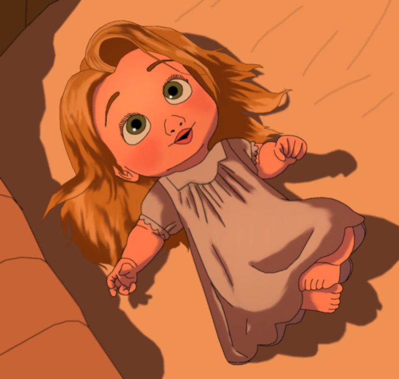 800x759 Baby Rapunzel By Megbeth