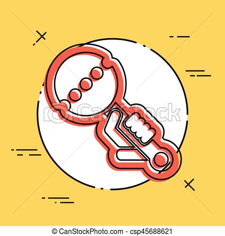 450x470 Baby Rattle Vector Illustration