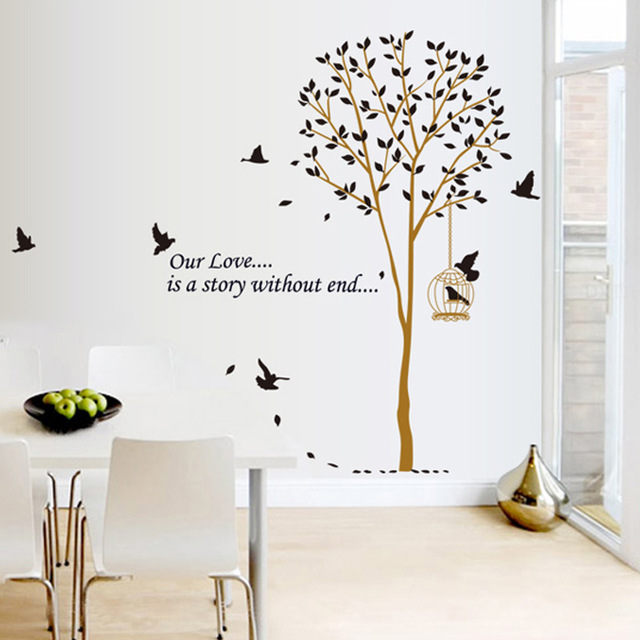 640x640 Bird And Tree Diy Modern Removable Wall Sticker For Kid Rooms