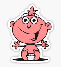 210x230 Baby Sitting Drawing Stickers Redbubble