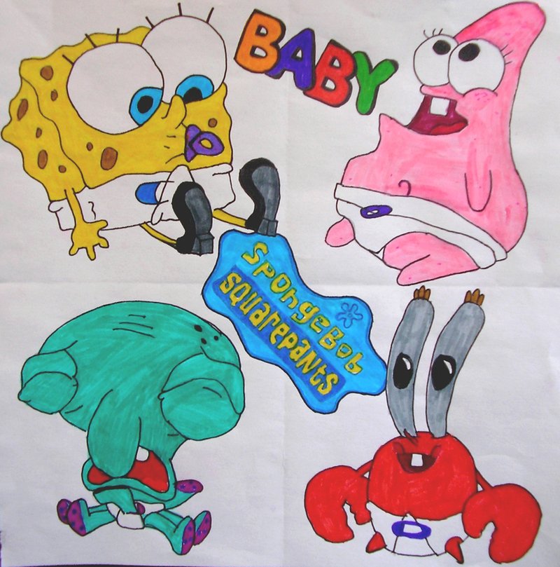 800x809 Spongebob And Friends As Babys By Mycrazysuizide