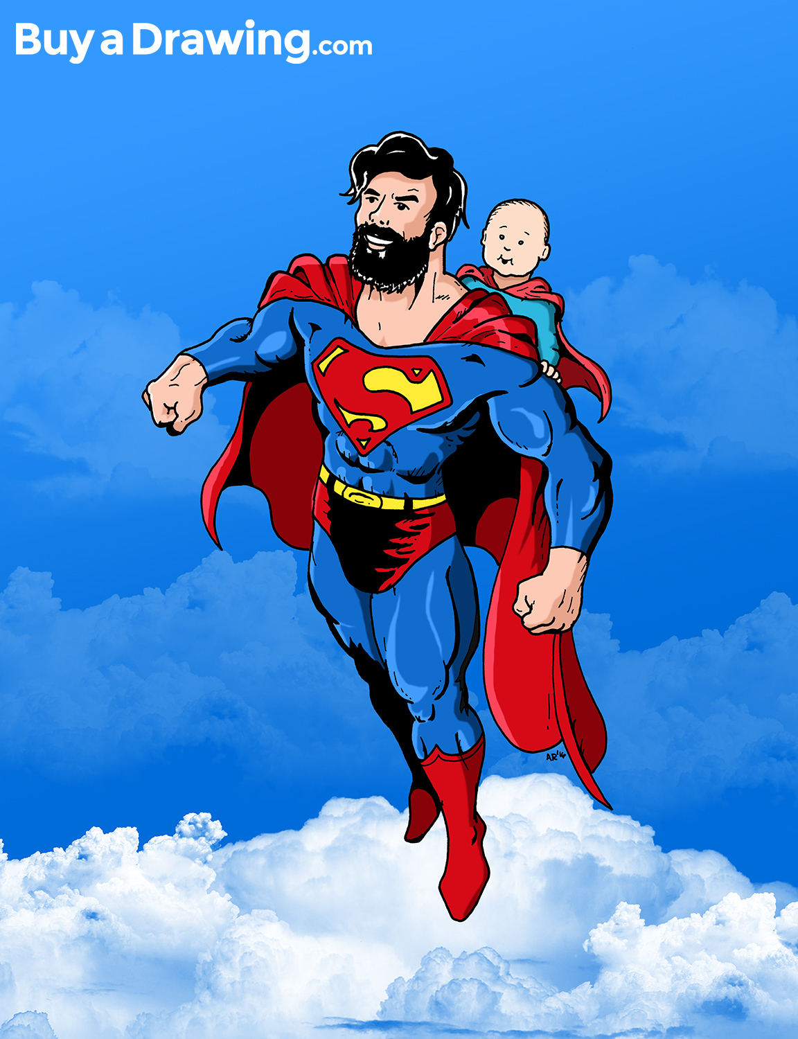 1152x1500 Superman Dad And Baby