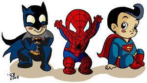 300x169 Baby Superman Drawings Baby Batman, Spiderman Amp Superman