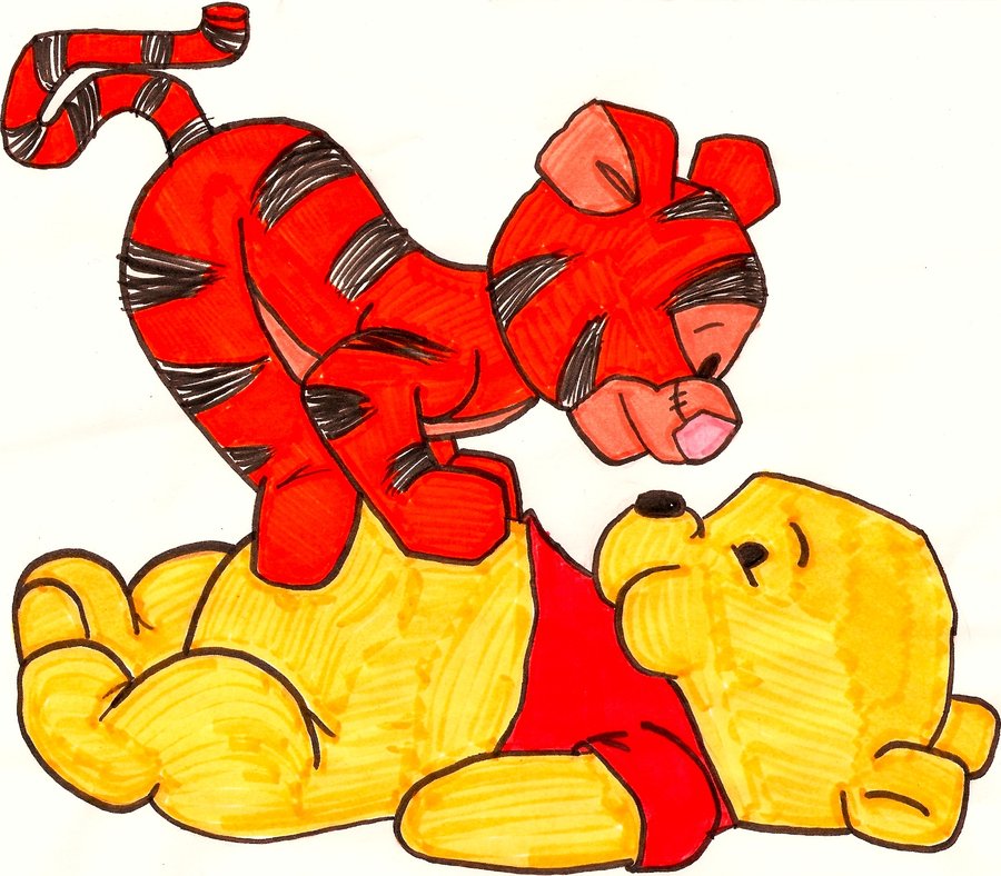 900x788 Baby Tigger And Pooh By Darkfire05