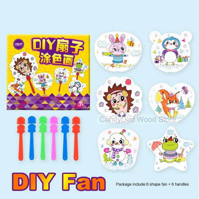 640x640 Diy Fan Toys Drawing Painting Toys For Children Baby Diy Material