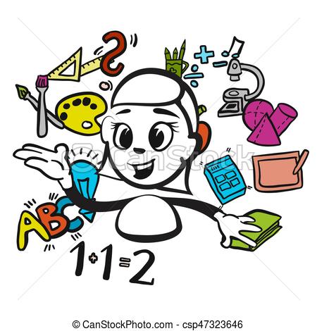 450x470 Stickman Emotion Back To School, Drawing With Nice Emotional