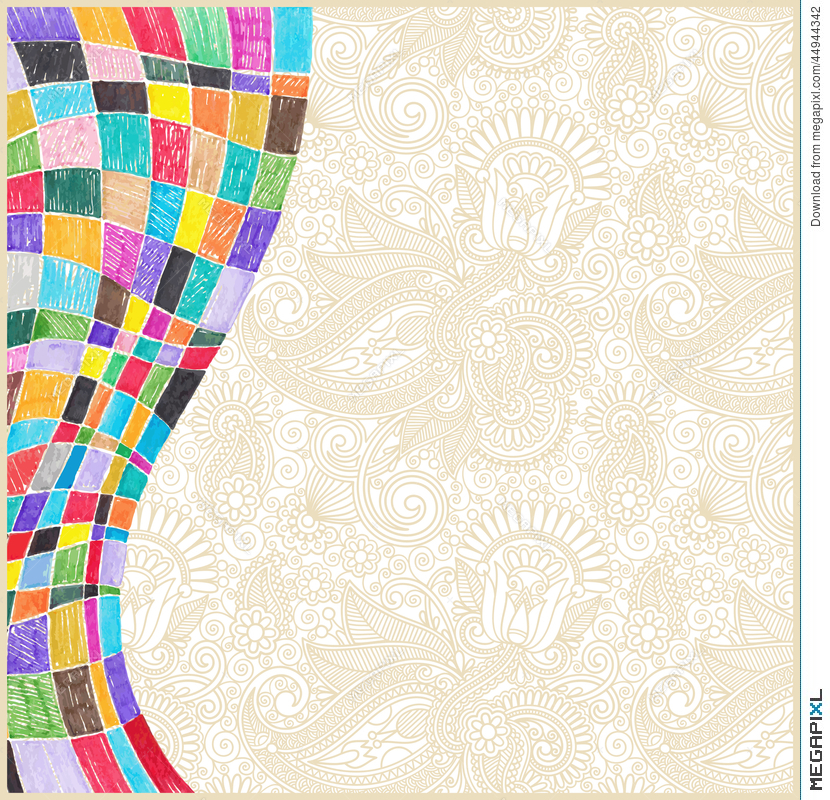 830x800 Doodle Marker Drawing Abstract Background Design Illustration