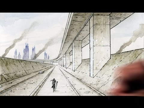 480x360 How To Draw Backgrounds (1 Point Perspective)